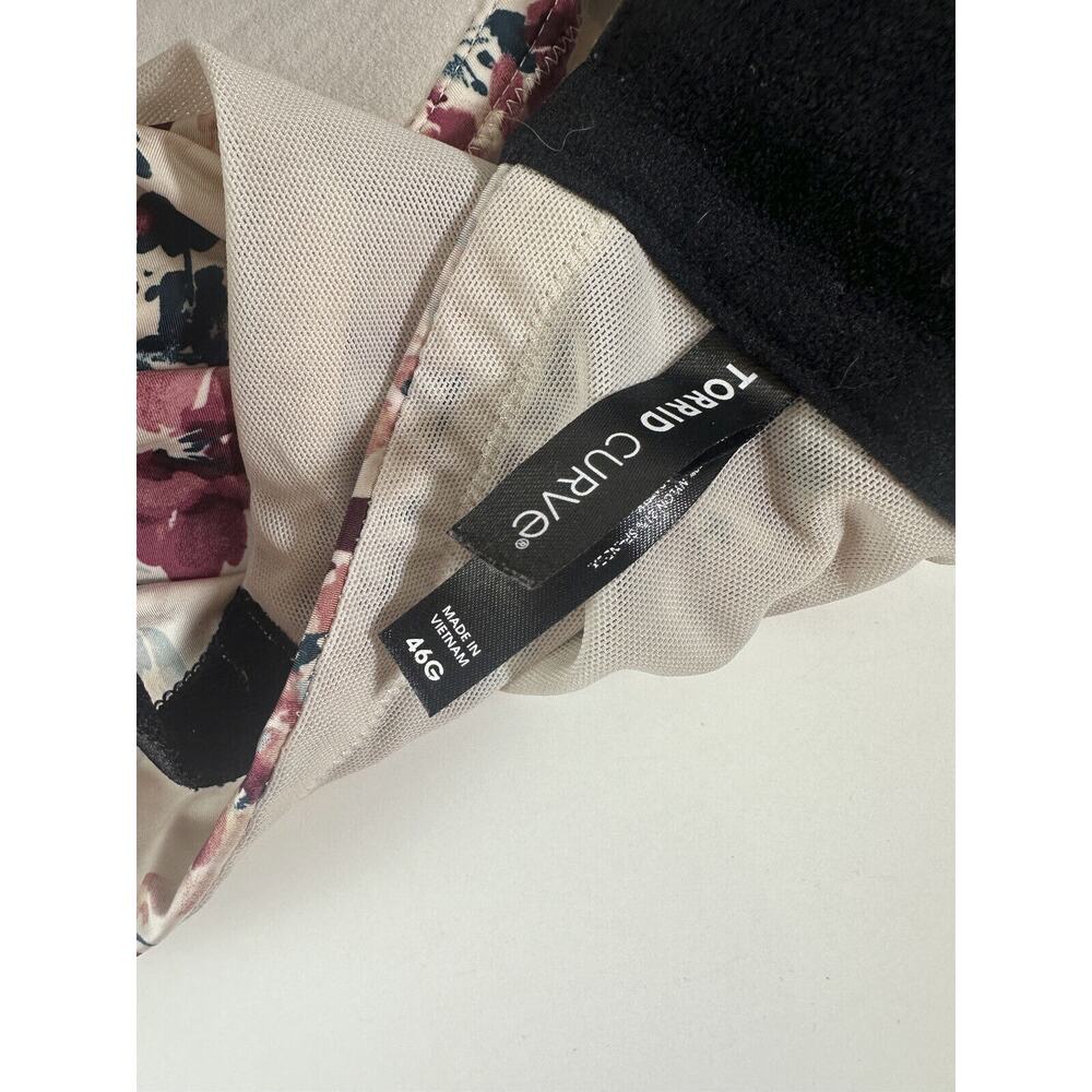 Torrid 360 Back Smoothing Wire Free Lightly Lined Everyday Bra Floral Pink 46G - Picture 3 of 7